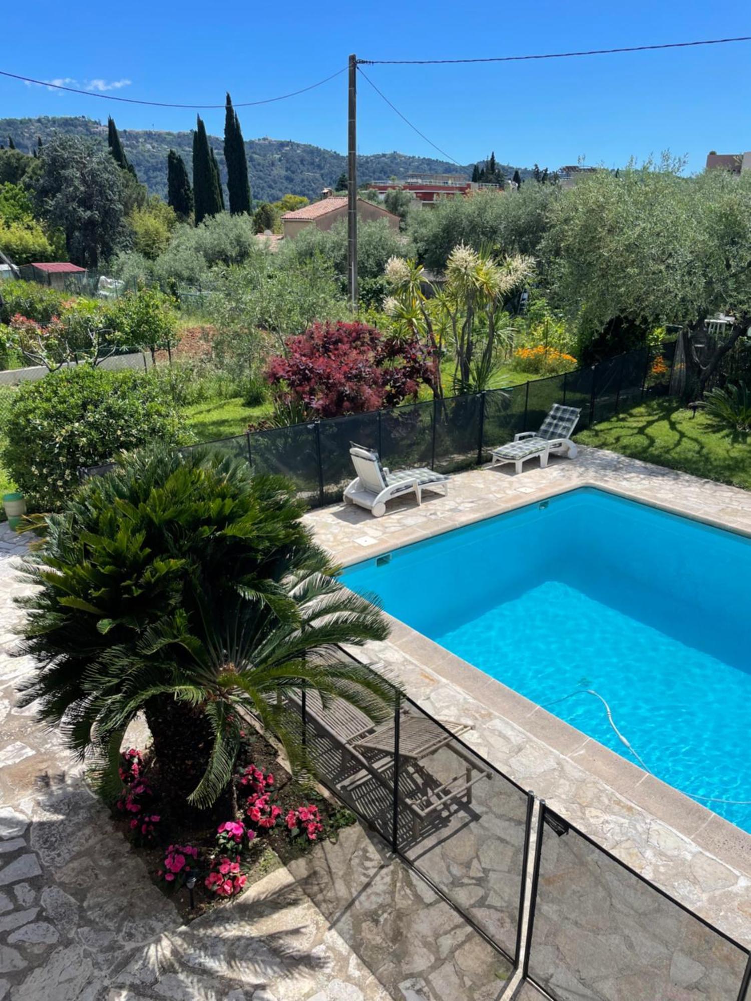 Bas De Villa Avec Acces Piscine Pres De Nice Cannes Monaco Carros Zewnętrze zdjęcie